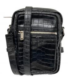 Saint Laurent Paris（サンローランパリ）の古着「クロコ型ショルダーバッグ」｜ブラック