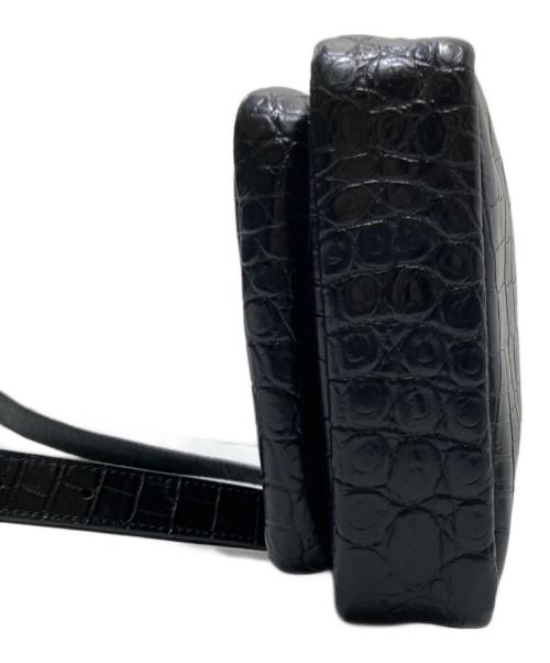 Saint Laurent Paris（サンローランパリ）Saint Laurent Paris (サンローランパリ) クロコ型ショルダーバッグ ブラック サイズ:下記参照の古着・服飾アイテム