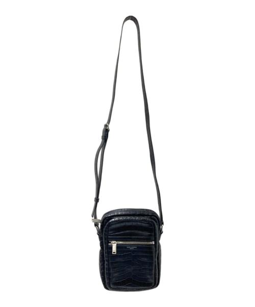 Saint Laurent Paris（サンローランパリ）Saint Laurent Paris (サンローランパリ) クロコ型ショルダーバッグ ブラック サイズ:下記参照の古着・服飾アイテム