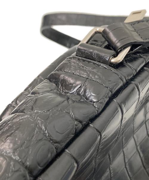 Saint Laurent Paris（サンローランパリ）Saint Laurent Paris (サンローランパリ) クロコ型ショルダーバッグ ブラック サイズ:下記参照の古着・服飾アイテム