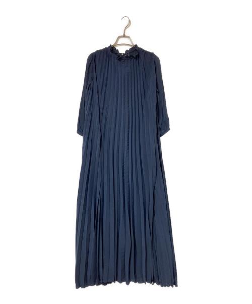 L'Or（ロル）L'Or (ロル) Youryu Pleats Dress ネイビー サイズ:Fの古着・服飾アイテム