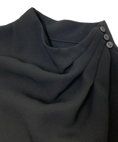 L'AUBE BLANC（ローブ ブラン）L'AUBE BLANC (ローブ ブラン) Belted Drape Dress ブラック サイズ:Mの古着・服飾アイテム