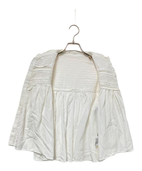 L'AUBE BLANC（ローブ ブラン）L'AUBE BLANC (ローブ ブラン) シャツブラウス ホワイト サイズ:Fの古着・服飾アイテム