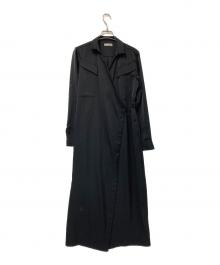 L'Or（ロル）の古着「サテンワンピース」｜ブラック