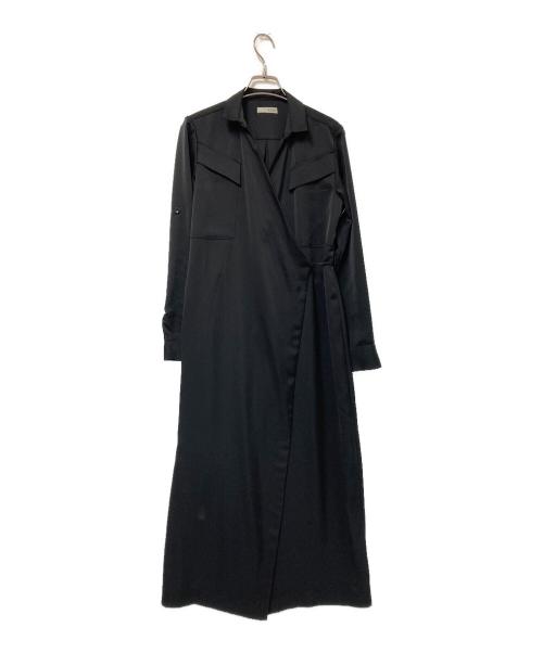 L'Or（ロル）L'Or (ロル) サテンワンピース ブラック サイズ:Fの古着・服飾アイテム