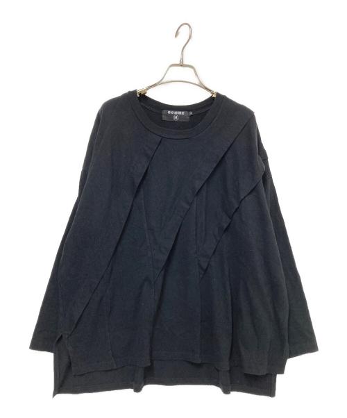 gomme HOMME（ゴム オム）gomme HOMME (ゴム オム) ロングスリーブカットソー ブラック サイズ:Mの古着・服飾アイテム