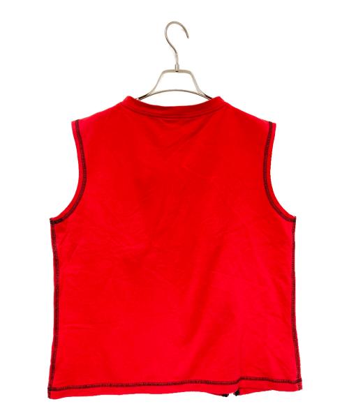 shoop（シュープ）shoop (シュープ) フロントジップノースリーブカットソー レッド サイズ:Lの古着・服飾アイテム