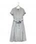 UNTITLED（アンタイトル）の古着「洗える リネンライク リボン ワンピース」｜グレー