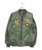 AVIREXアヴィレックス）の古着「L-2 BLUE ANGLES」｜グリーン