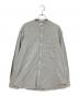 STEVEN ALAN（スティーブンアラン）の古着「ノーカラーシャツ」｜グレー×ホワイト