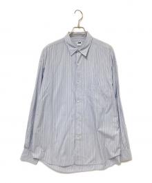 H BEAUTY&YOUTH（エイチ ビューティー&ユース）の古着「ストライプシャツ」｜ネイビー×ブルー