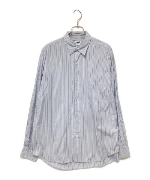 H BEAUTY&YOUTH（エイチ ビューティー&ユース）H BEAUTY&YOUTH (エイチ ビューティー&ユース) ストライプシャツ ネイビー×ブルー サイズ:Mの古着・服飾アイテム
