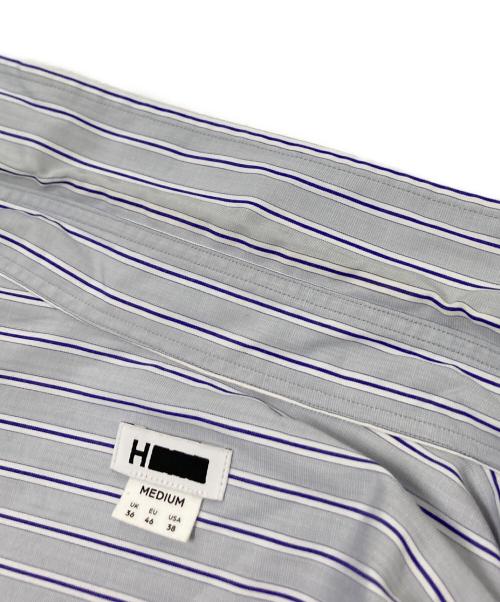 H BEAUTY&YOUTH（エイチ ビューティー&ユース）H BEAUTY&YOUTH (エイチ ビューティー&ユース) ストライプシャツ ネイビー×ブルー サイズ:Mの古着・服飾アイテム