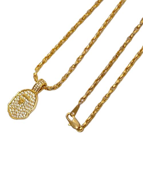 A BATHING APE（ア ベイシング エイプ）A BATHING APE (ア ベイシング エイプ) ラインストーンネックレス サイズ:下記参照の古着・服飾アイテム