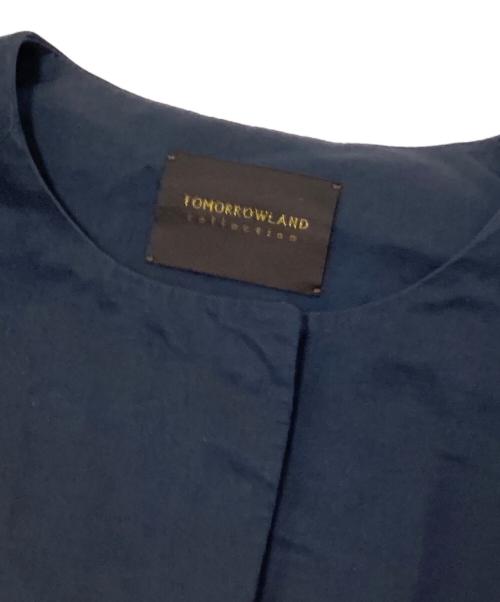 TOMORROW LAND（トゥモローランド）TOMORROW LAND (トゥモローランド) スパークツイル コクーンコート ネイビー サイズ:36の古着・服飾アイテム