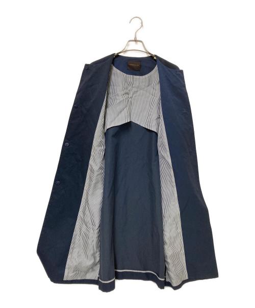 TOMORROW LAND（トゥモローランド）TOMORROW LAND (トゥモローランド) スパークツイル コクーンコート ネイビー サイズ:36の古着・服飾アイテム