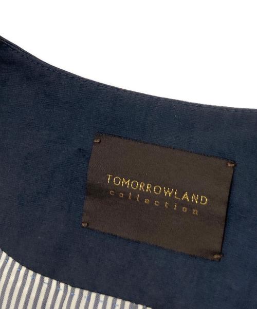 TOMORROW LAND（トゥモローランド）TOMORROW LAND (トゥモローランド) スパークツイル コクーンコート ネイビー サイズ:36の古着・服飾アイテム