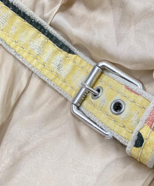 DIESEL（ディーゼル）DIESEL (ディーゼル) ベルト付シフォンレイヤーキャミソールワンピース ベージュ サイズ:XSの古着・服飾アイテム