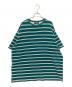 connett（コネット）の古着「オーバーサイズワッフルボーダーTシャツ」｜グリーン