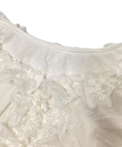Snidel（スナイデル）Snidel (スナイデル) ティアードフリルカットソープルオーバー ホワイト サイズ:Fの古着・服飾アイテム