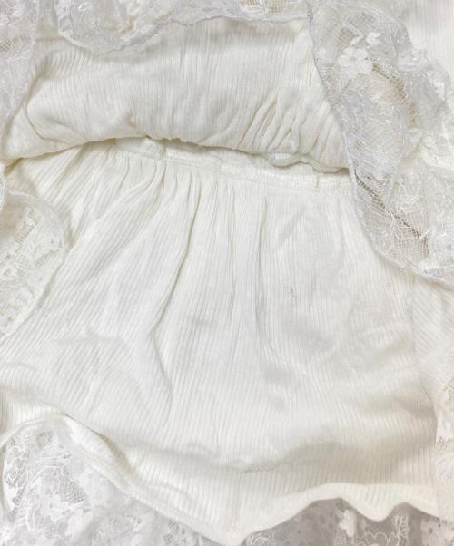 Snidel（スナイデル）Snidel (スナイデル) ティアードフリルカットソープルオーバー ホワイト サイズ:Fの古着・服飾アイテム