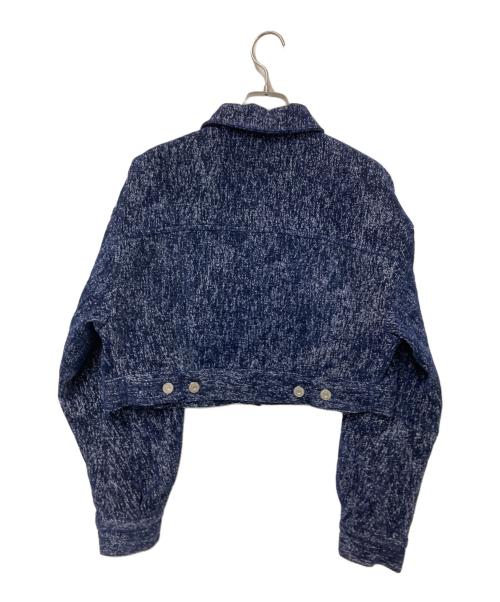 moussy（マウジー）moussy (マウジー) SHORT TWEEDY ジャケット ブルー サイズ:FREE/0の古着・服飾アイテム