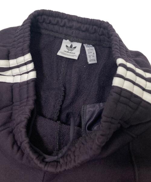 adidas（アディダス）adidas (アディダス) スリーストライプス ルーズ フレンチテリー ワイドレッグパンツ ネイビー サイズ:Mの古着・服飾アイテム