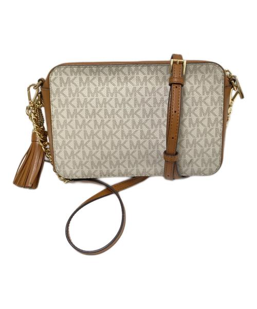 MICHAEL KORS（マイケル・コース）MICHAEL KORS (マイケル・コース) ショルダーバッグ ホワイト×ブラウン サイズ:下記参照の古着・服飾アイテム