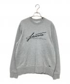 LACOSTEラコステ）の古着「スクリプトネームプリントクルーネックスウェット」｜グレー