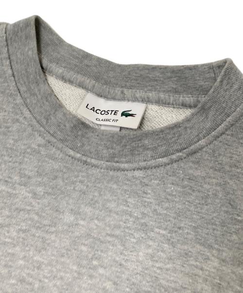 LACOSTE（ラコステ）LACOSTE (ラコステ) スクリプトネームプリントクルーネックスウェット グレー サイズ:US:Mの古着・服飾アイテム