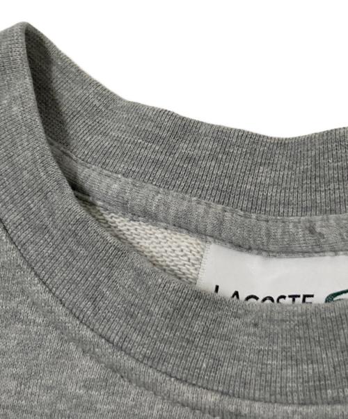 LACOSTE（ラコステ）LACOSTE (ラコステ) スクリプトネームプリントクルーネックスウェット グレー サイズ:US:Mの古着・服飾アイテム
