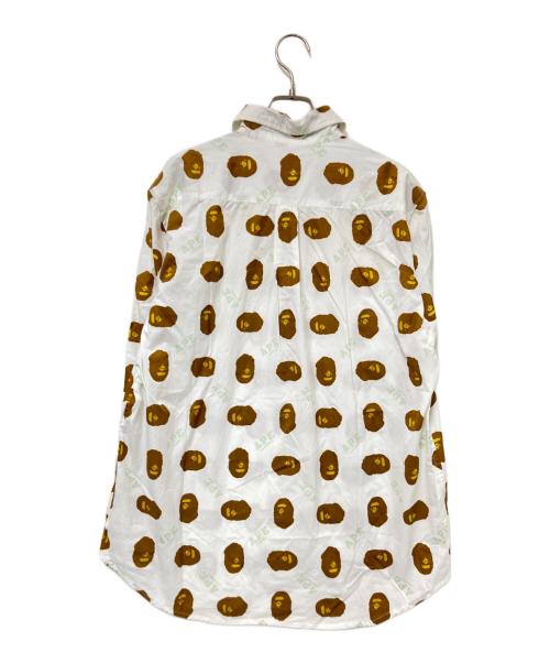 A BATHING APE（ア ベイシング エイプ）A BATHING APE (ア ベイシング エイプ) 総柄シャツ ホワイト サイズ:Mの古着・服飾アイテム