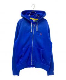 POLO RALPH LAUREN（ポロ・ラルフローレン）の古着「ロゴ刺繍ジップパーカー」｜ブルー
