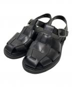 PARABOOTパラブーツ）の古着「レザーグルカサンダル」｜ブラック