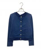 BLUE LABEL CRESTBRIDGEブルーレーベルクレストブリッジ）の古着「クリアコンパクト裏毛カーディガン」｜ネイビー