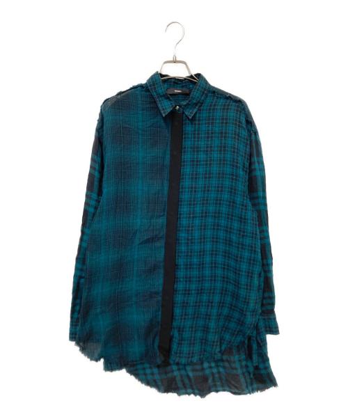 DIESEL（ディーゼル）DIESEL (ディーゼル) チェックシャツ ブラック×グリーン サイズ:Sの古着・服飾アイテム