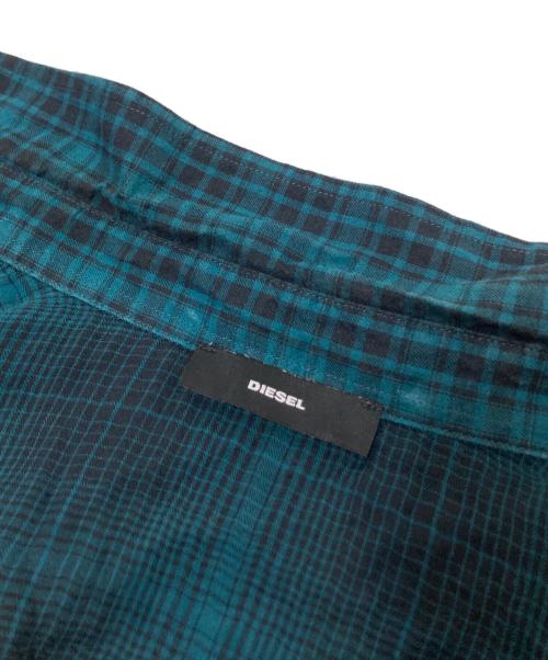 DIESEL（ディーゼル）DIESEL (ディーゼル) チェックシャツ ブラック×グリーン サイズ:Sの古着・服飾アイテム