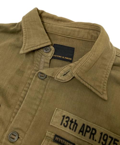 Hysteric Glamour（ヒステリックグラマー）Hysteric Glamour (ヒステリックグラマー) ミリタリーシャツ オリーブ サイズ:Lの古着・服飾アイテム