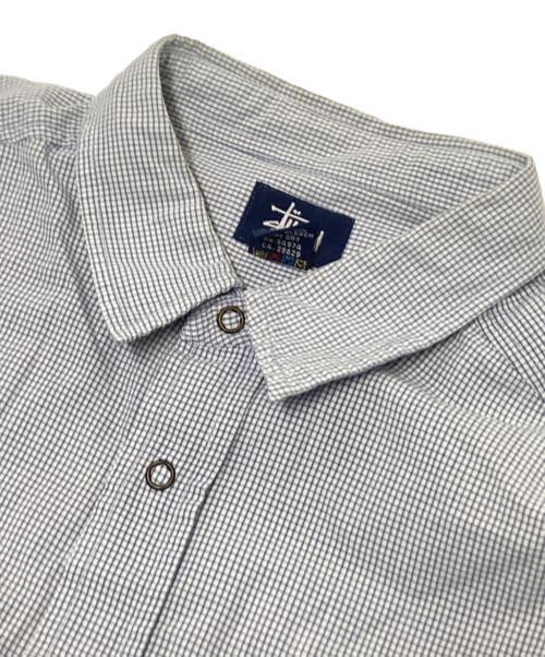 stussy（ステューシー）stussy (ステューシー) 半袖チェックシャツ ブルー×ホワイト サイズ:Lの古着・服飾アイテム