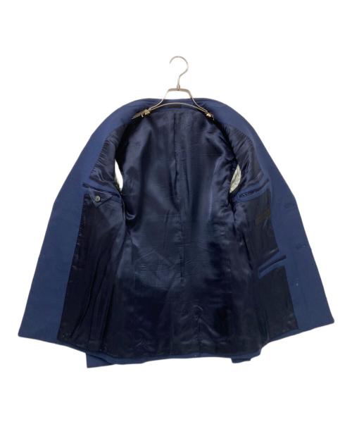 ALEXANDER McQUEEN（アレキサンダーマックイーン）ALEXANDER McQUEEN (アレキサンダーマックイーン) 花柄切替テーラードジャケット ネイビー サイズ:44の古着・服飾アイテム