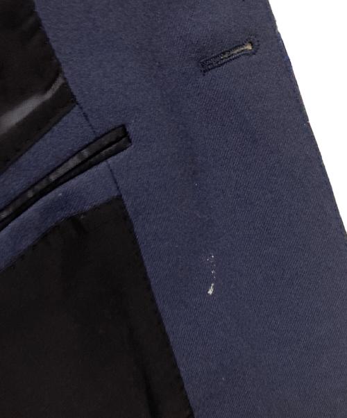 ALEXANDER McQUEEN（アレキサンダーマックイーン）ALEXANDER McQUEEN (アレキサンダーマックイーン) 花柄切替テーラードジャケット ネイビー サイズ:44の古着・服飾アイテム