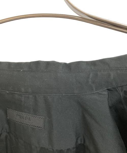 PRADA（プラダ）PRADA (プラダ) コットンジップアップシャツ ブラック サイズ:Lの古着・服飾アイテム