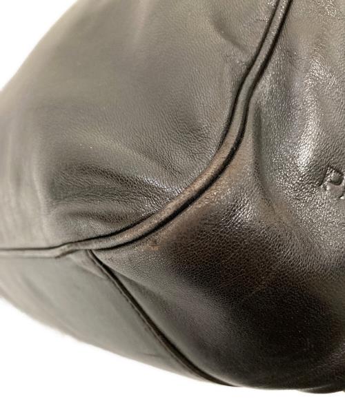 PRADA（プラダ）PRADA (プラダ) プラスチックハンドルプレートバッグ ブラックの古着・服飾アイテム