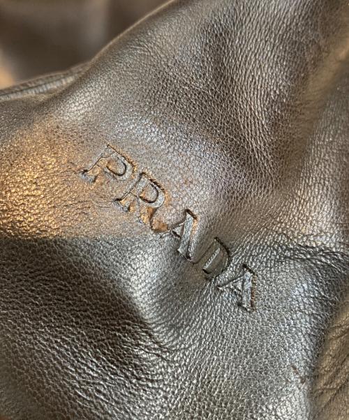 PRADA（プラダ）PRADA (プラダ) プラスチックハンドルプレートバッグ ブラックの古着・服飾アイテム