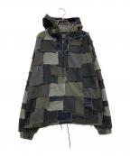 AIVERアイバー）の古着「アノラックパーカー」｜ブラック×グレー