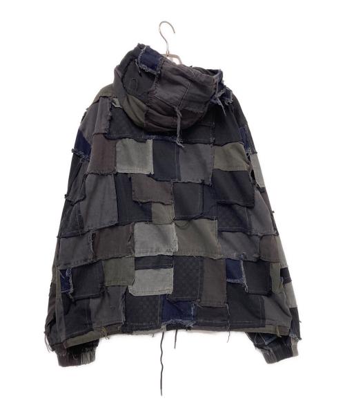 AIVER（アイバー）AIVER (アイバー) アノラックパーカー ブラック×グレー サイズ:Mの古着・服飾アイテム