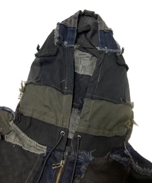 AIVER（アイバー）AIVER (アイバー) アノラックパーカー ブラック×グレー サイズ:Mの古着・服飾アイテム