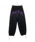 REFLEM (レフレム) クロス刺繍スウェットワイドパンツ ブラック×パープル サイズ:FREE：12000円