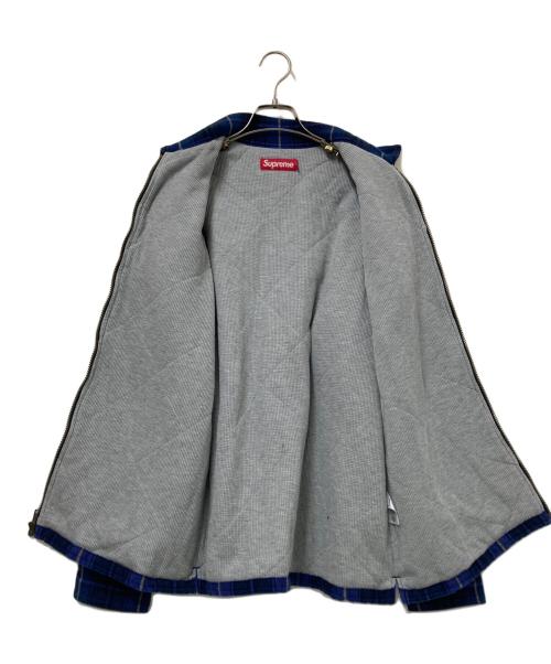 SUPREME（シュプリーム）SUPREME (シュプリーム) Thermal Lined Zip Flannel ブルー サイズ:Mの古着・服飾アイテム