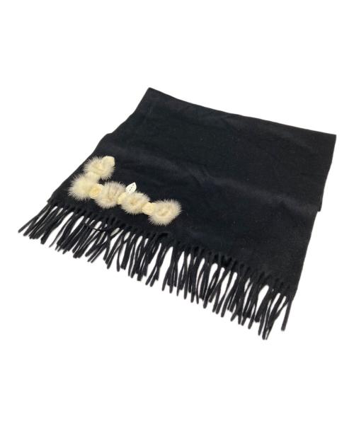 FENDI（フェンディ）FENDI (フェンディ) カシミヤマフラー ブラック サイズ:下記参照の古着・服飾アイテム